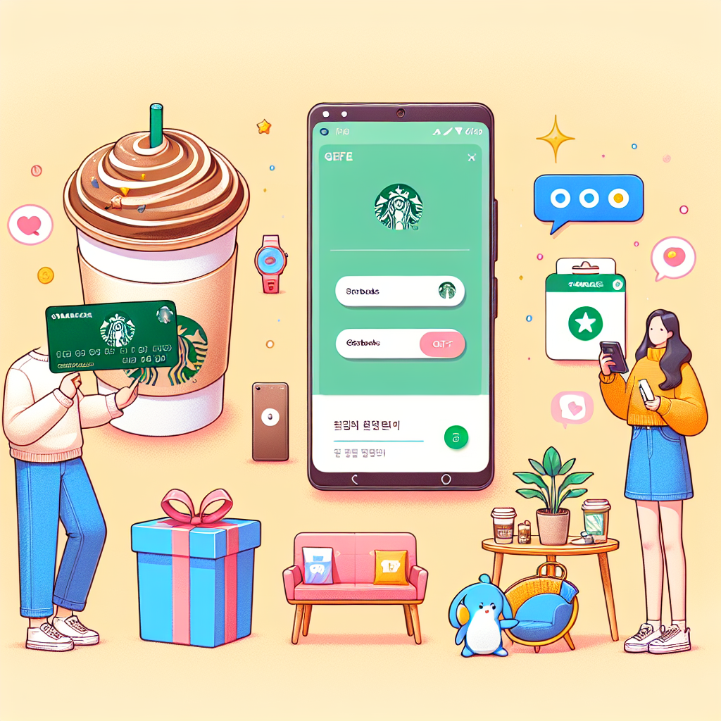 스타벅스 상품권과 e카드 교환권 카톡 선물로 등록하는 법